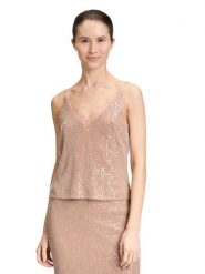 Vera Mont Top w kolorze beżowym rozmiar: 38. Brązowe topy damskie Vera Mont, bez wzorów, z koronki, bez kołnierzyka. Za 152.99 zł.