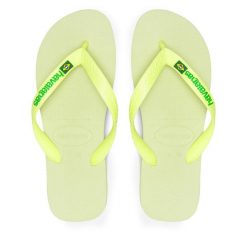 Japonki Havaianas. Zielone klapki damskie Havaianas, bez wzorów, bez obcasa. Za 79.99 zł.