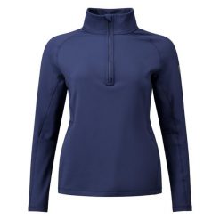 Kurtka narciarska 1/4 Zip damska Rossignol Stretch. Niebieskie kurtki damskie Rossignol, s, bez wzorów, z polaru, bez kaptura. Za 375.00 zł.