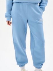 Polarowe spodnie jogger - niebieski. Niebieskie spodnie materiałowe damskie Sinsay, bez wzorów, z polaru. Za 39.99 zł.