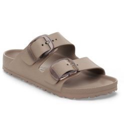 Unisex sandały Birkenstock Arizona Big Buckle EVA brązowe 1030389. Brązowe sandały damskie Birkenstock, bez wzorów, z materiału, bez obcasa. Za 336.50 zł.