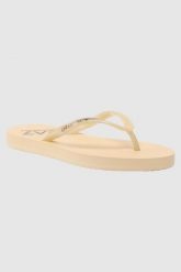 EA7 Złote klapki japonki, Rozmiar 41. Żółte klapki damskie EA7 Emporio Armani, bez wzorów, bez obcasa. W wyprzedaży za 135.99 zł.