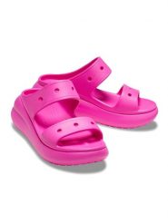 Crocs Klapki w kolorze różowym rozmiar: 39/40. Różowe klapki damskie Crocs, bez wzorów, bez obcasa. Za 166.88 zł.