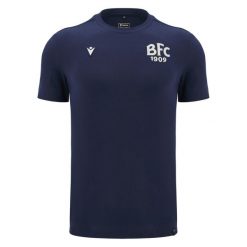 Koszulka Bologne Sithonia 2024/25. Niebieskie t-shirty sportowe męskie Macron, bez ramiączek, do piłki nożnej. Za 182.00 zł.