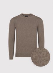 PAKO LORENTE – Brązowy męski sweter z dekoltem w serek. Brązowe swetry męskie Pako Lorente, m, bez wzorów, z bawełny, bez kołnierzyka. Za 199.99 zł.