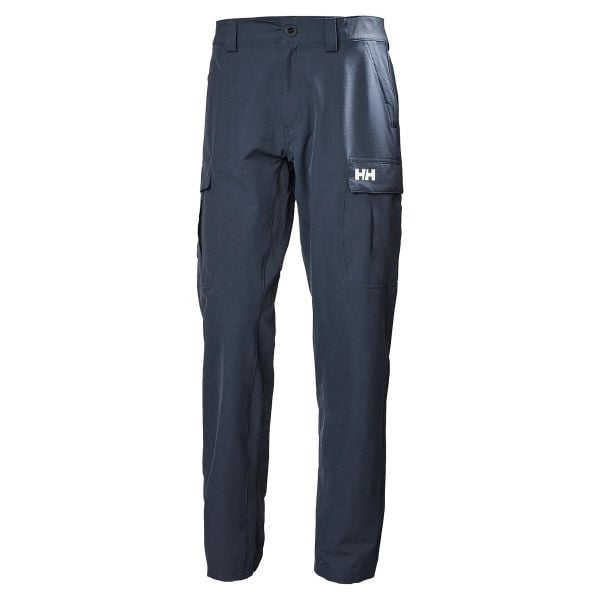 Spodnie żeglarskie męskie Helly Hansen HH QD Cargo Pant. Niebieskie spodnie materiałowe męskie Helly Hansen, bez wzorów, sportowe. Za 303.99 zł.