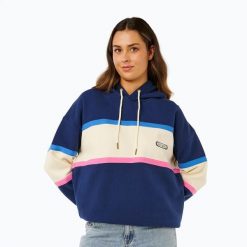 Bluza damska Rip Curl Surf Side Heritage Hood. Niebieskie bluzy bez kaptura damskie Rip Curl, l, z bawełny. Za 319.99 zł.