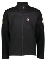 SPYDER Kurtka polarowa "Wengen" w kolorze czarnym rozmiar: M. Czarne kurtki męskie Spyder, m, bez wzorów, z polaru, bez kaptura. Za 392.52 zł.