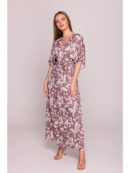 Stylove Sukienka w kolorze jagodowym rozmiar: L. Różowe sukienki damskie Stylove, l, bez wzorów, z wiskozy, bez kołnierzyka, bez ramiączek, maxi. Za 335.82 zł.