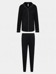 Hunkemöller Piżama 203193 Czarny Comfortable Fit. Czarne piżamy damskie Hunkemöller, xl, bez wzorów, z wiskozy, bez ramiączek. Za 209.99 zł.
