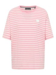 ELBSAND Koszulka "Kia" w kolorze różowo-białym rozmiar: XL. Białe t-shirty damskie ELBSAND, xl, bez wzorów, z bawełny, bez kołnierzyka. Za 82.99 zł.