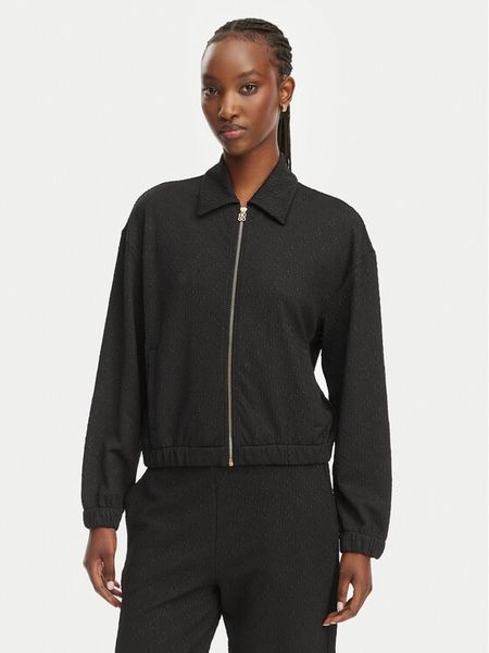 HUGO Bluza Dayane 50557503 Czarny Regular Fit. Czarne bluzy bez kaptura damskie Hugo, xl, z syntetyku. Za 799.99 zł.