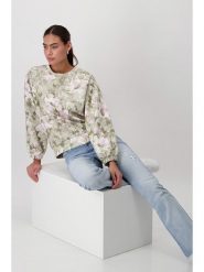 Monari Bluza w kolorze zielonym rozmiar: 42. Zielone bluzy bez kaptura damskie Monari. Za 118.28 zł.