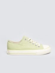 Trampki damskie niskie zielone TT274286 301. Zielone trampki i tenisówki damskie Big Star, bez wzorów, z jeansu. Za 129.99 zł.