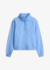 Bluza z czystej bawełny organicznej. Szare bluzy bez kaptura damskie bonprix, z bawełny. Za 47.99 zł.