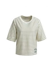 Milano Italy Koszulka w kolorze kremowo-zielonym rozmiar: M. Brązowe t-shirty damskie Milano Italy, m, bez wzorów, bez kołnierzyka. Za 113.99 zł.