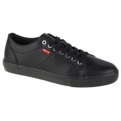 Levis Buty Levi's Woodward 231571-794-60 czarne. Czarne buty sportowe na co dzień męskie z gumy, bez zapięcia. Za 355.09 zł.