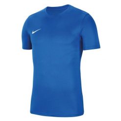 Koszulka piłkarska męska Nike Park Vii. Niebieskie t-shirty sportowe męskie Nike, m, z materiału, bez ramiączek, do piłki nożnej, dri-fit (nike). Za 97.05 zł.