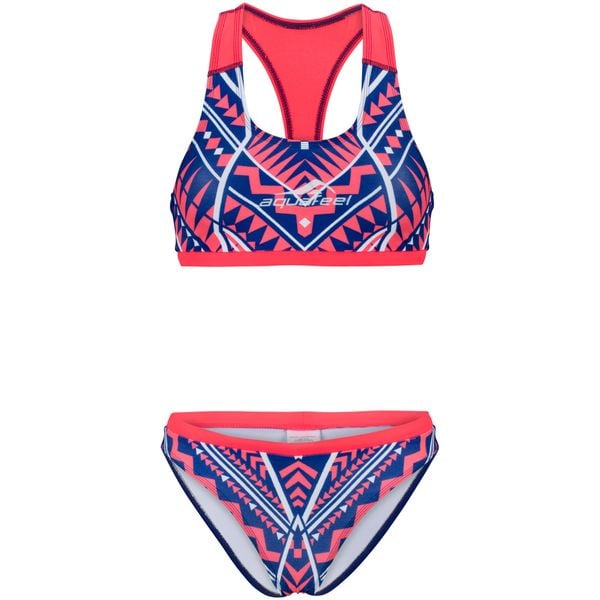 Strój kąpielowy damski Aquafeel Bikini Racerback "Wild Graphic". Niebieskie bikini damskie AQUAFEEL, bez wzorów. Za 219.99 zł.