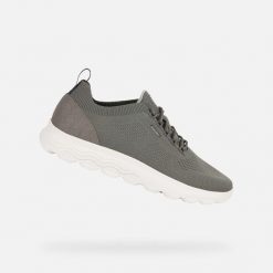 Tenisówki Geox Model U Spherica Kolor Zielony. Zielone trampki i tenisówki męskie Geox, bez wzorów, z materiału, bez zapięcia. Za 497.25 zł.
