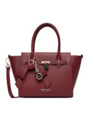 Nine West Torebka CEO-Chelsea-Charm-II-LX10185 Bordowy. Czerwone torebki klasyczne damskie Nine West, bez wzorów, z materiału, bez dodatków. Za 349.99 zł.