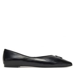 Baleriny Eva Minge. Czarne baleriny damskie Eva Minge, bez wzorów, bez obcasa. Za 399.99 zł.
