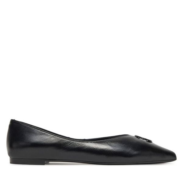 Baleriny Eva Minge. Czarne baleriny damskie Eva Minge, bez wzorów, bez obcasa. Za 399.99 zł.