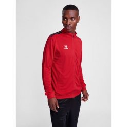 Bluza sportowa męska Hummel Authentic Poly Zip Jacket. Czerwone bluzy bez kaptura męskie HUMMEL, m. Za 212.50 zł.