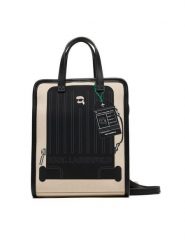 KARL LAGERFELD Torebka B1W50088 Beżowy. Brązowe torebki klasyczne damskie Karl Lagerfeld, bez wzorów, z materiału, bez dodatków. Za 429.99 zł.