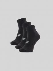 4F Skarpetki krótkie (3-pack) męskie - czarne 43-46. Czarne skarpetki męskie 4f, bez wzorów, z bawełny. Za 49.99 zł.