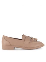 JENNY Mokasyny CD24019-1 Beżowy. Brązowe mokasyny damskie Jenny, z materiału. Za 75.99 zł.