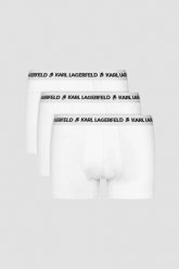 KARL LAGERFELD Białe bokserki męskie 3PACK. Białe bokserki męskie Karl Lagerfeld, bez wzorów. W wyprzedaży za 189.99 zł.