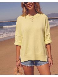 Milan Kiss Sweter w kolorze żółtym rozmiar: M. Żółte swetry klasyczne damskie Milan Kiss, m, bez kołnierzyka. Za 157.73 zł.