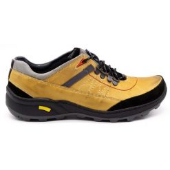Olivier Męskie buty trekkingowe 274GT zółte żółte. Żółte buty trekkingowe męskie na jesień, z jeansu, bez zapięcia. Za 319.69 zł.