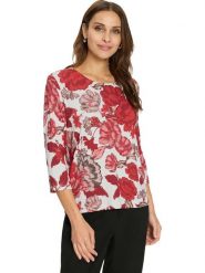 WITT WEIDEN Koszulka w kolorze biało-czerwonym rozmiar: 48. Białe bluzki damskie WITT WEIDEN, bez wzorów, bez kołnierzyka, bez ramiączek. Za 56.99 zł.