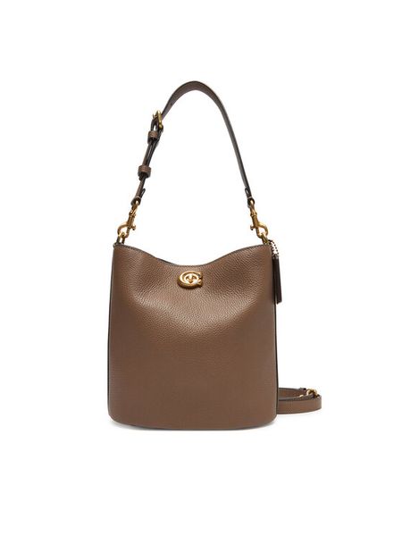 Coach Torebka Willow CW625 B4CBD Brązowy. Brązowe torebki klasyczne damskie Coach, bez wzorów, ze skóry, bez dodatków. Za 1,179.00 zł.