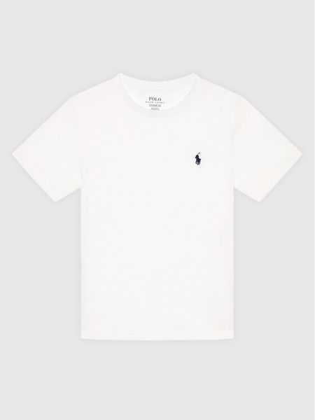 Polo Ralph Lauren T-Shirt Ss Cn 323832904035 Biały Regular Fit. Białe t-shirty chłopięce Polo Ralph Lauren, bez wzorów, z bawełny, bez ramiączek. Za 159.99 zł.