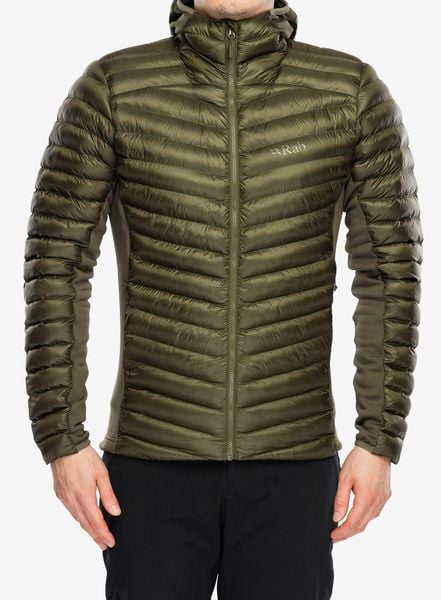 Kurtka ocieplana Rab Cirrus Flex Hoody - olive XXL. Zielone kurtki męskie RAB, l, bez wzorów, z polaru, bez kaptura. Za 582.99 zł.