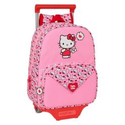 Plecak szkolny HELLO KITTY Poliester 300D. Czerwone plecaki damskie hello kitty, bez wzorów, z poliesteru. Za 256.95 zł.