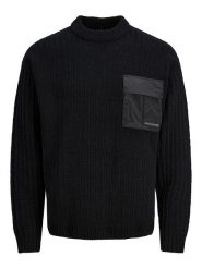 Jack & Jones Sweter "Metro" w kolorze czarnym rozmiar: M. Czarne swetry męskie Jack & Jones, m, bez wzorów, bez kołnierzyka. Za 95.46 zł.