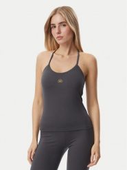 EA7 Emporio Armani Top 7W001342 AF25604 U8117 Szary ciemny Slim Fit. Szare topy damskie EA7 Emporio Armani, s, bez wzorów, z syntetyku, bez ramiączek. Za 334.99 zł.
