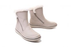 RIEKER Z4281-60 beige, botki damskie. Brązowe botki damskie Rieker, na zimę, bez obcasa, bez zapięcia. Za 389.90 zł.