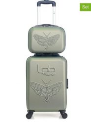 Les P´tites Bombes 2-częściowy zestaw "Francette-H" w kolorze khaki rozmiar: onesize. Brązowe walizki bez wzorów, z materiału. Za 195.99 zł.