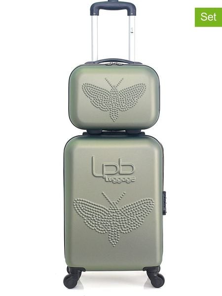 Les P´tites Bombes 2-częściowy zestaw "Francette-H" w kolorze khaki rozmiar: onesize. Brązowe walizki bez wzorów, z materiału. Za 195.99 zł.