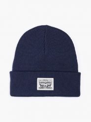 Levi's Czapka beanie w kolorze granatowym rozmiar: onesize. Niebieskie czapki męskie Levi's, bez wzorów, z bawełny, sportowe. Za 89.26 zł.