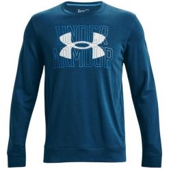 Bluza męska Under Armour UA Rival Terry Logo Crew. Niebieskie bluzy bez kaptura męskie Under Armour, m. Za 99.09 zł.