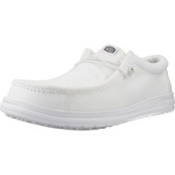 Buty HEY DUDE WALLY WORK CE Biały. Białe buty trekkingowe męskie Hey dude, z tkaniny, bez zapięcia, trekkingowe. Za 293.99 zł.