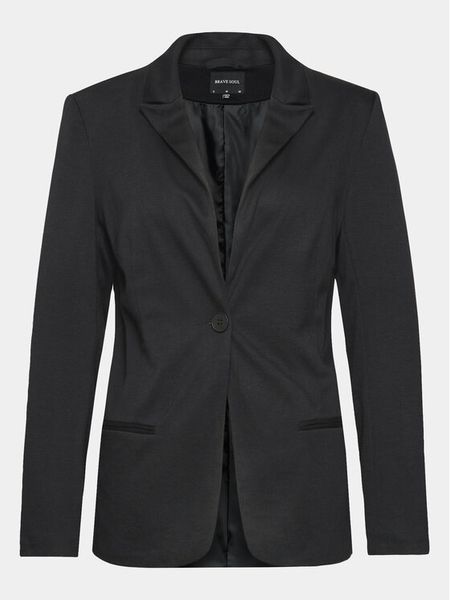 Brave Soul Marynarka LJK-TIFFANYBLK Czarny Regular Fit. Czarne marynarki i żakiety damskie Brave Soul, bez wzorów, z wiskozy. Za 129.99 zł.