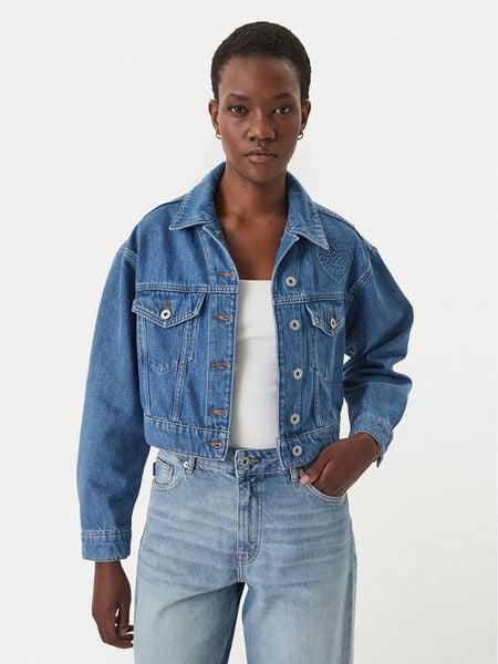 HUGO Kurtka jeansowa Galatea 50556970 Niebieski Regular Fit. Niebieskie kurtki damskie Hugo, l, bez wzorów, z bawełny, bez kaptura. Za 553.99 zł.