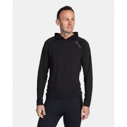 Bluza fitness męska Kilpi AILEEN-M. Czarne bluzy bez kaptura męskie Kilpi, bez wzorów, bez kołnierzyka, bez ramiączek. Za 174.18 zł.
